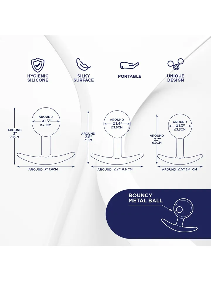 Silicone Anal Kit With Weighted Ball - Analinis kištuko rinkinys 2 [full]
