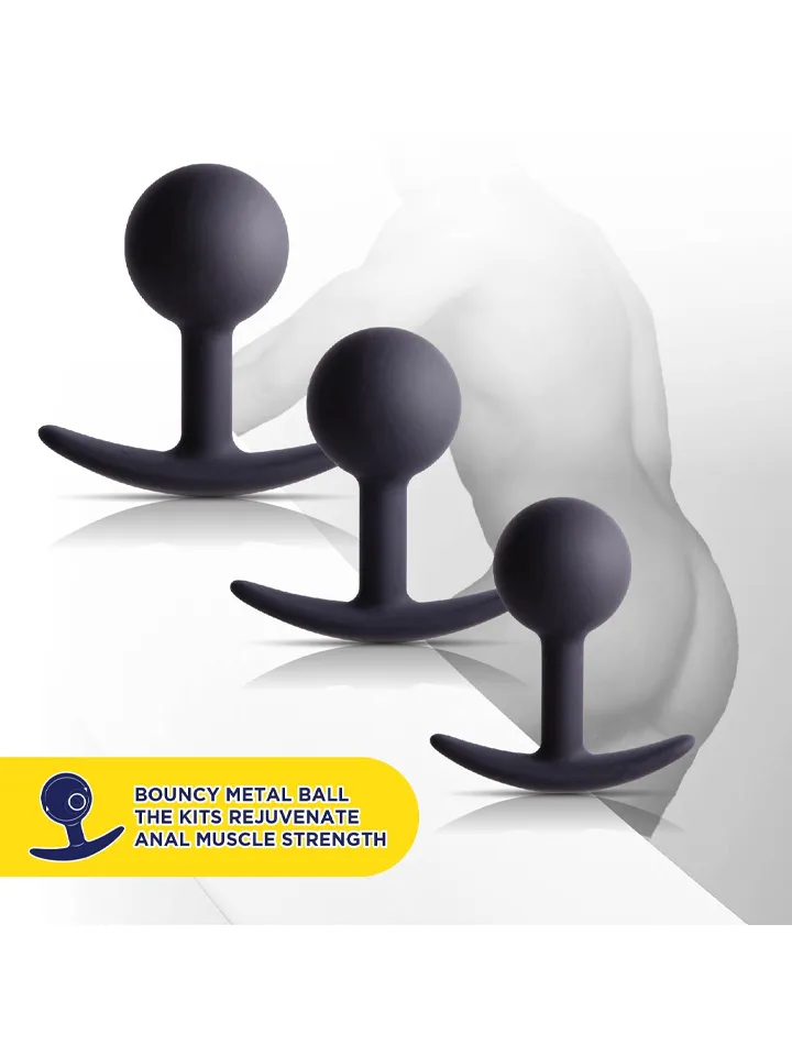 Silicone Anal Kit With Weighted Ball - Analinis kištuko rinkinys 3 [full]