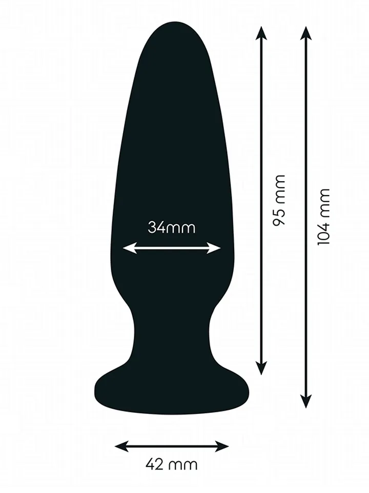 Silicone Anal Plug With Jewel 10,4 cm - Analinis kištukas 3 [full]