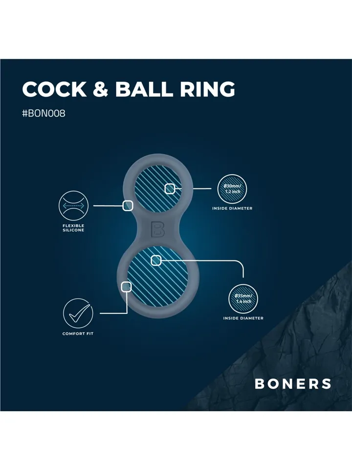 Silicone Cock Ring & Ball Stretcher - Varpos ir kapšelio žiedai 2 [full]