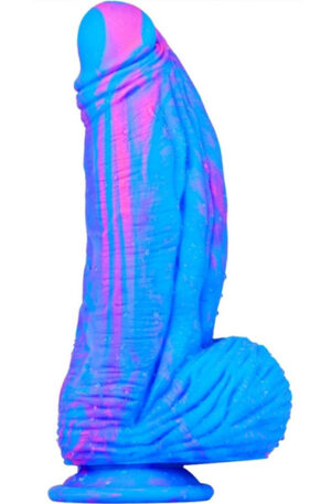 Silicone Dildo Fat Dick Blue-Pink 25cm - Monster dildo 1