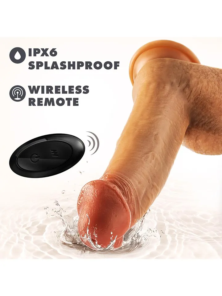 Silicone Dr. Phillips Thrusting Dildo 21,6 cm - Vibruojantis dildo 3 [full]