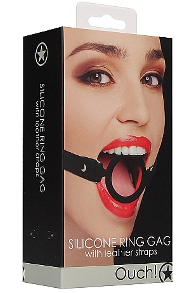Silicone Ring Gag With Leather Straps - Gag 2