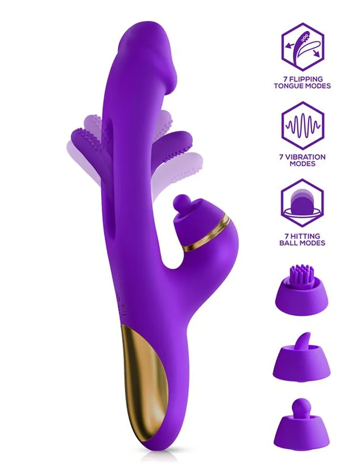Siter 2.0 Flapping Tongue With Hitting Ball Vibrator - Triušio vibratorius 1 [full]