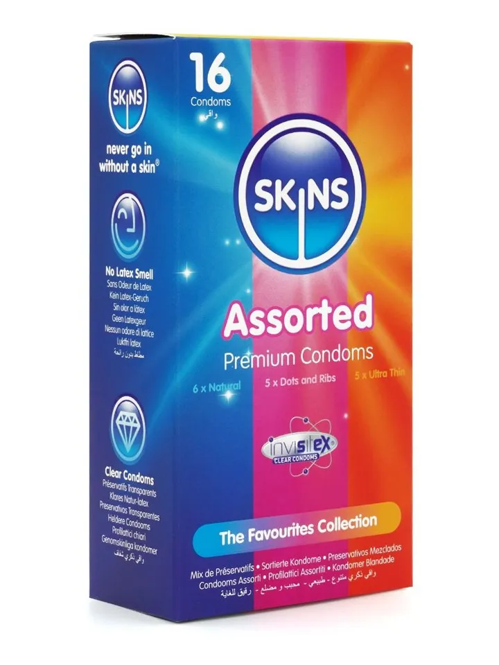 Skins Assorted Condoms 16-pack - Sumaišykite pakuotės prezervatyvus 1 [full]