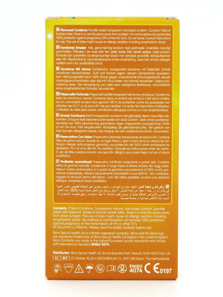 Skins Banana Condoms 8-pack - Prezervatyvai 3 [full]