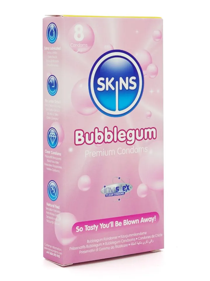 Skins Bubblegum Condoms 8-pack - Skonio prezervatyvai 1 [full]