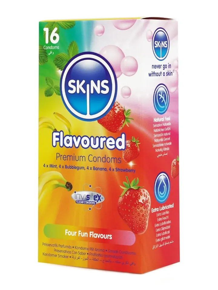 Skins Flavours Condoms 16-pack - Skonio prezervatyvai 1 [full]