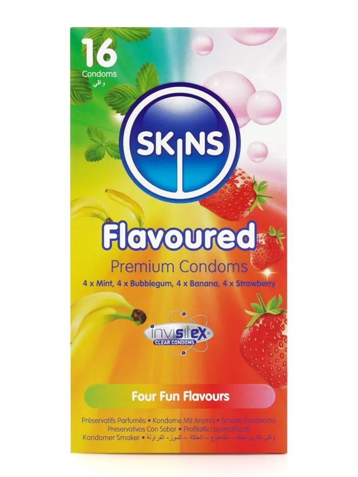 Skins Flavours Condoms 16-pack - Skonio prezervatyvai 2 [full]