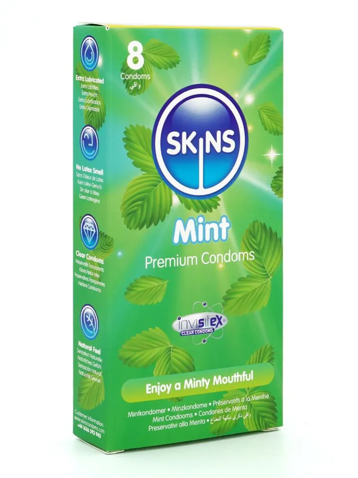Skins Mint Condoms 8-pack - Prezervatyvai 1 [full]