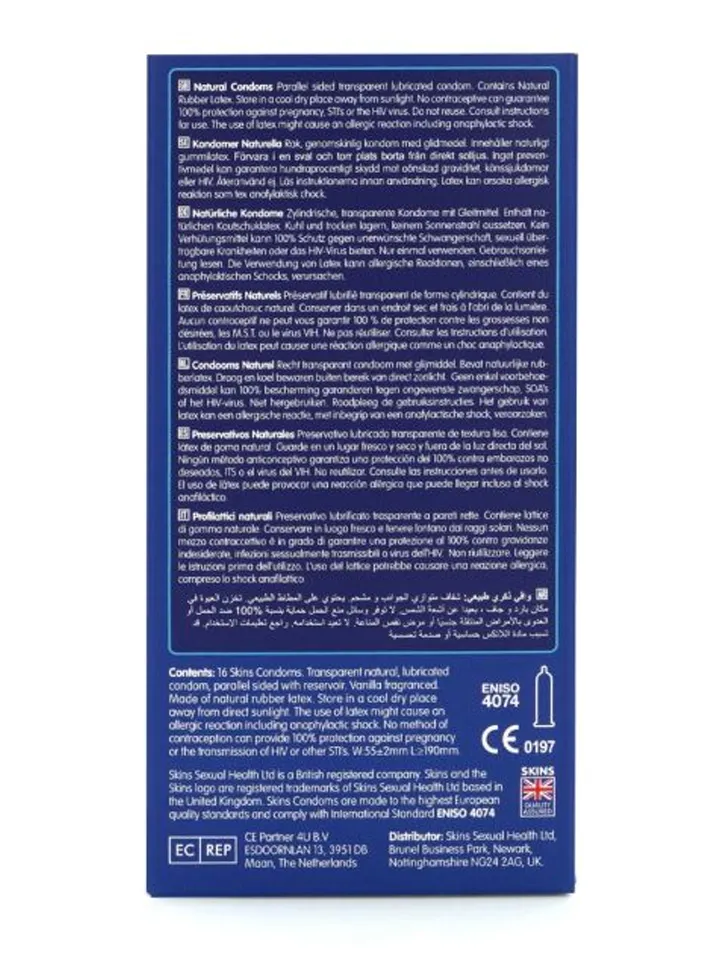 Skins Natural Condoms 16-pack - Prezervatyvai 4 [full]