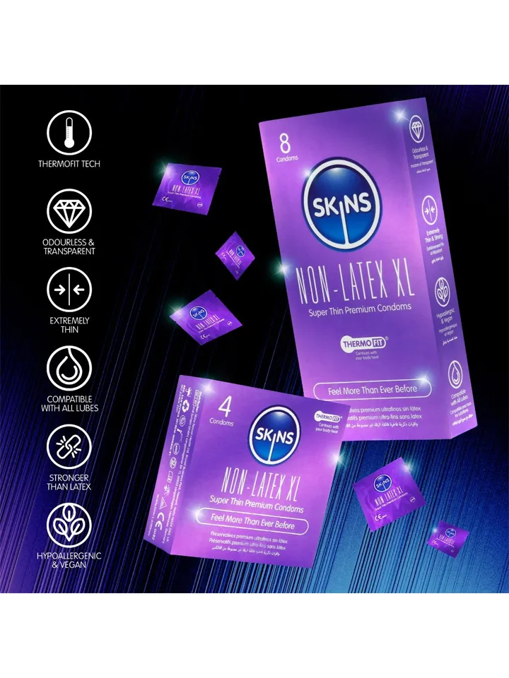 Skins Non-Latex XL Condoms 8-pack - Prezervatyvai 3 [full]