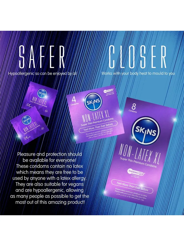 Skins Non-Latex XL Condoms 8-pack - Prezervatyvai 5 [full]