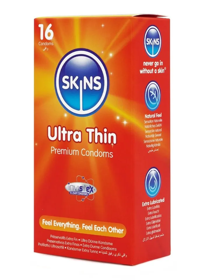 Skins Ultra Thin Condoms 16-pack - Ploni prezervatyvai 1 [full]