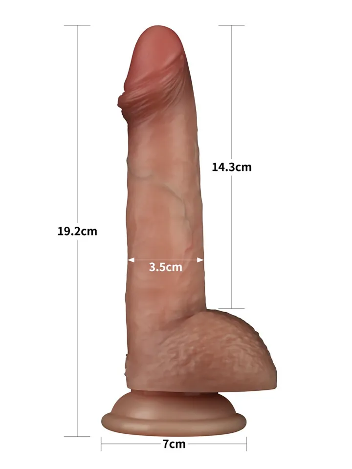 Sliding Skin Pro Dual Layer Silicone Dildo 19,2 cm - Gyvenimo dildo 3 [full]