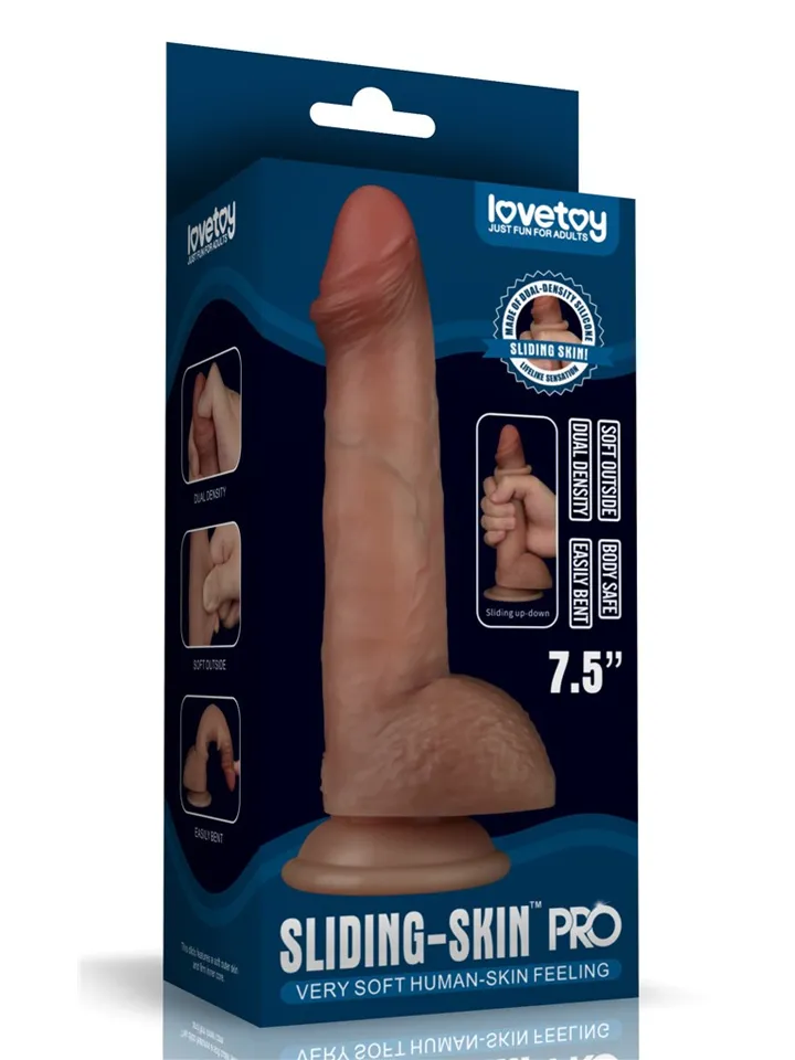 Sliding Skin Pro Dual Layer Silicone Dildo 19,2 cm - Gyvenimo dildo 5 [full]
