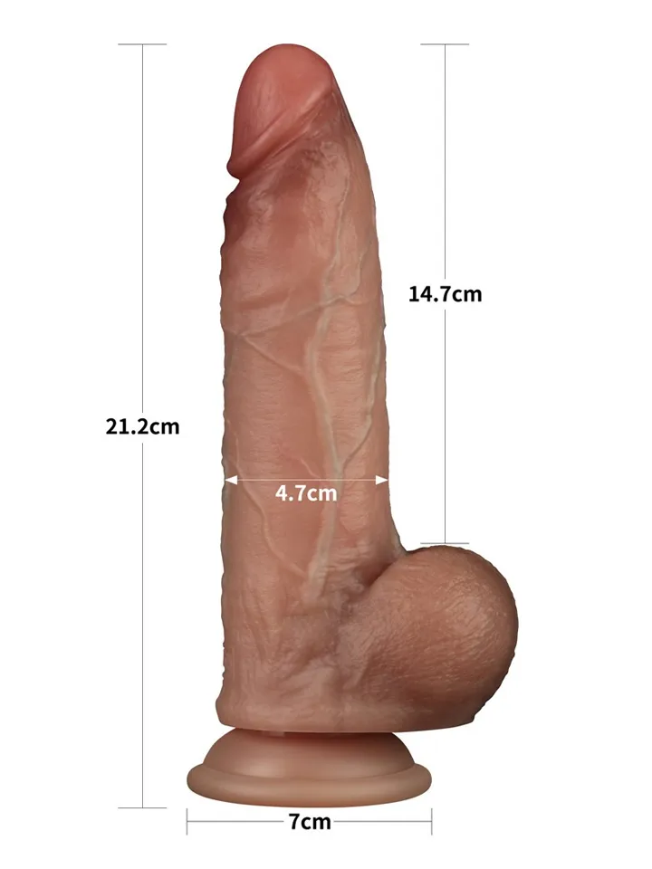 Sliding Skin Pro Dual Layer Silicone Dildo 21,2 cm - Gyvenimo dildo 3 [full]