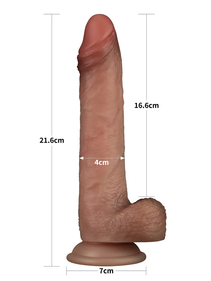 Sliding Skin Pro Dual Layer Silicone Dildo 21,6 cm - Gyvenimo dildo 3 [full]