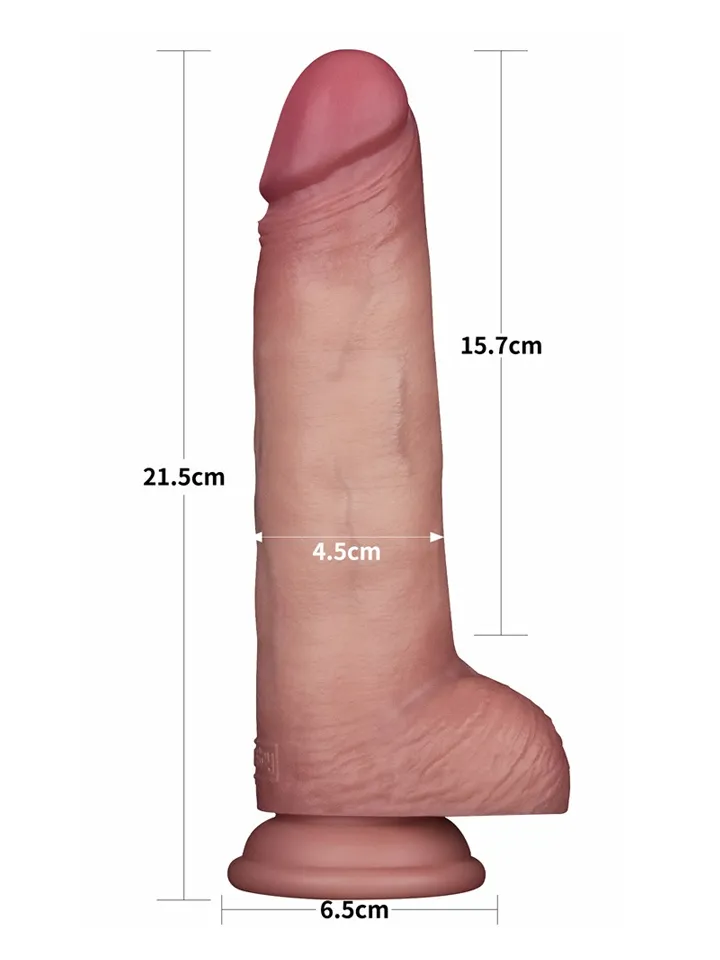 Sliding Skin Pro II Dual Layer Silicone Dildo 21,5 cm - Gyvenimo dildo 3 [full]