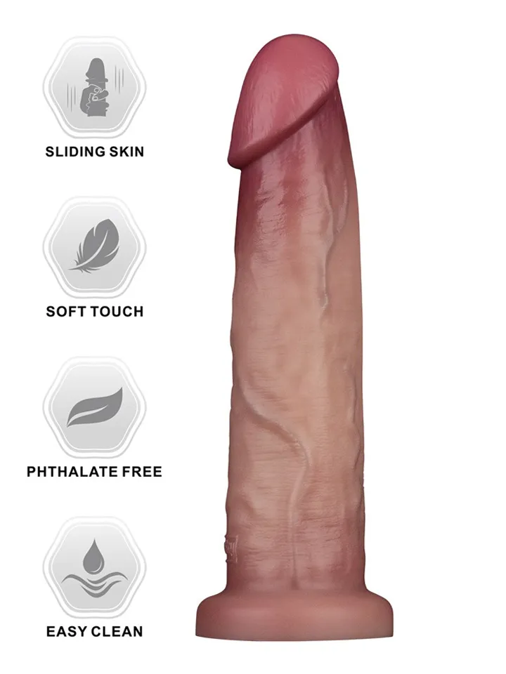 Sliding Skin Pro II Dual Layer Silicone Dildo 22,7 cm - Gyvenimo dildo 1 [full]