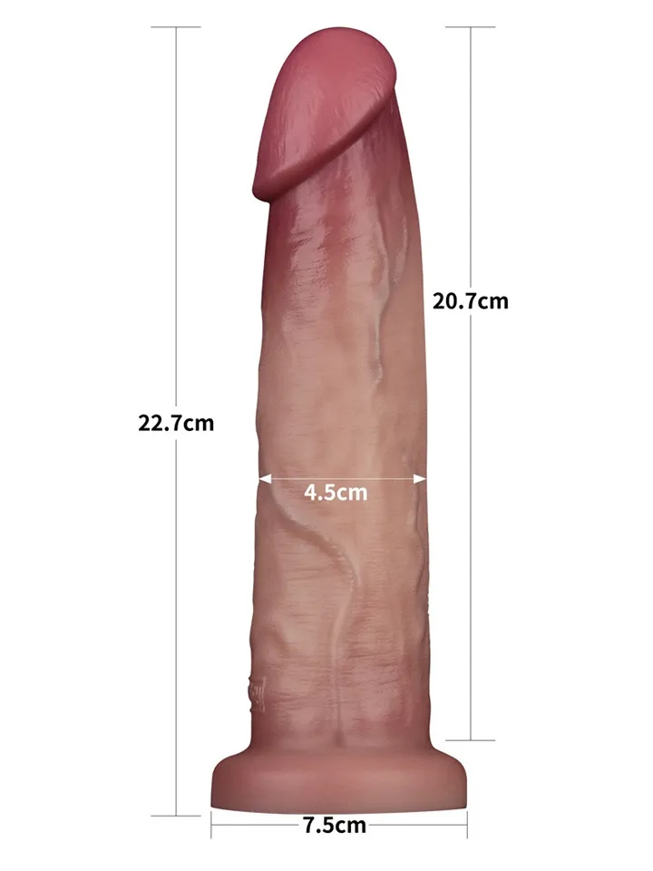 Sliding Skin Pro II Dual Layer Silicone Dildo 22,7 cm - Gyvenimo dildo 3 [full]