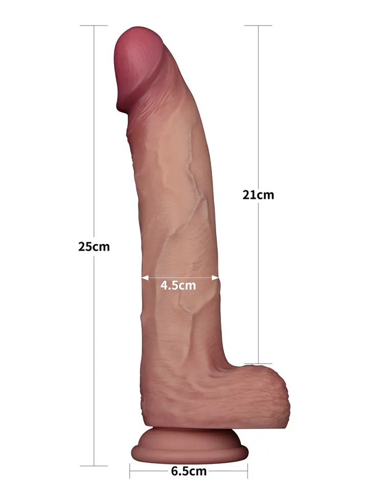 Sliding Skin Pro II Dual Layer Silicone Dildo 25 cm - Gyvenimo dildo 3 [full]