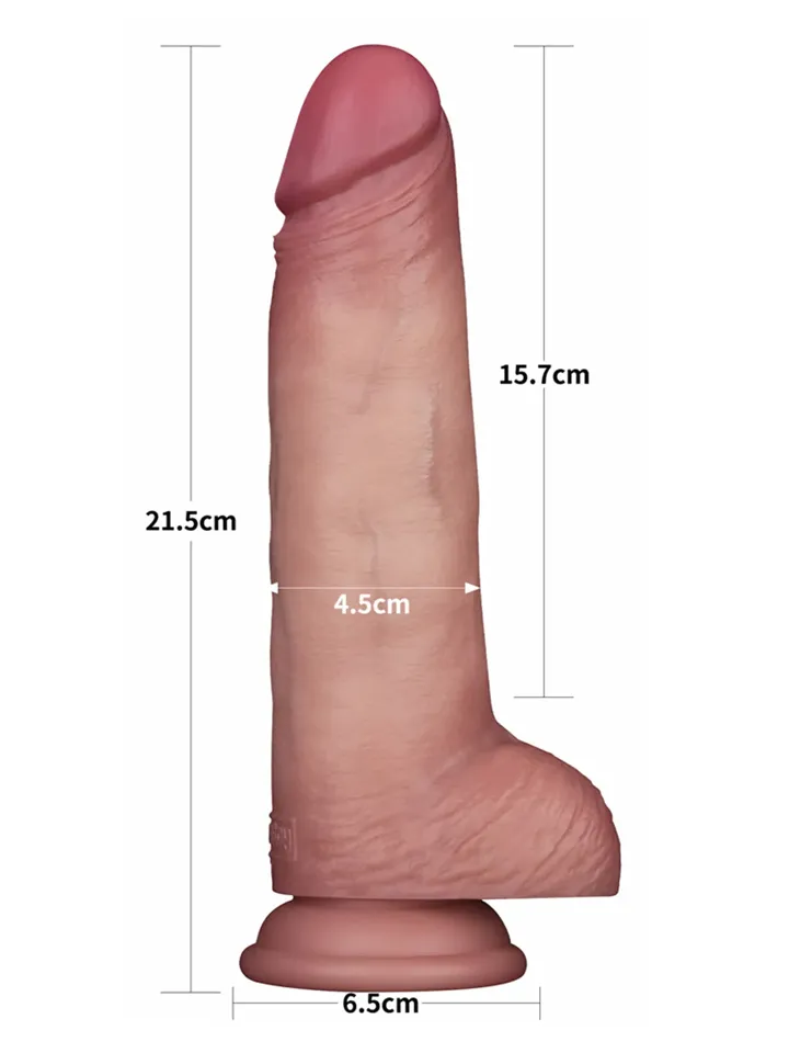 Sliding Skin Pro II Silicone Vibrating Dildo 21,5 cm - Vibruojantis dilatorius 2 [full]