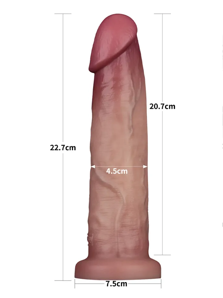 Sliding Skin Pro II Silicone Vibrating Dildo 22,7 cm - Vibruojantis dildo 2 [full]