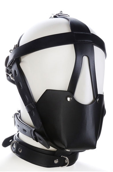 SM Harness Head Muzzle Black - Kamštis su dirželiais 1