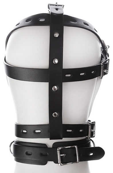 SM Harness Head Muzzle Black - Kamštis su dirželiais 3