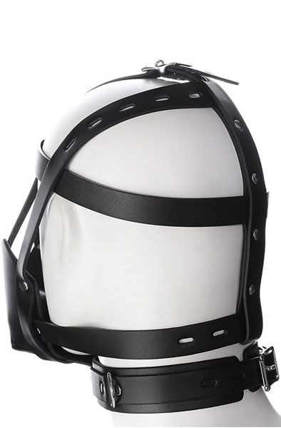 SM Harness Head Muzzle Black - Kamštis su dirželiais 4