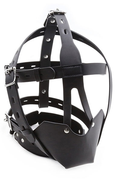 SM Harness Head Muzzle Black - Kamštis su dirželiais 5