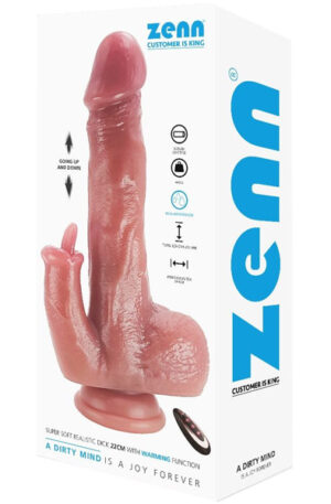 Soft Realistic Dildo Thrusting/Warming Function 22 cm - Vibruojantys dildo 1