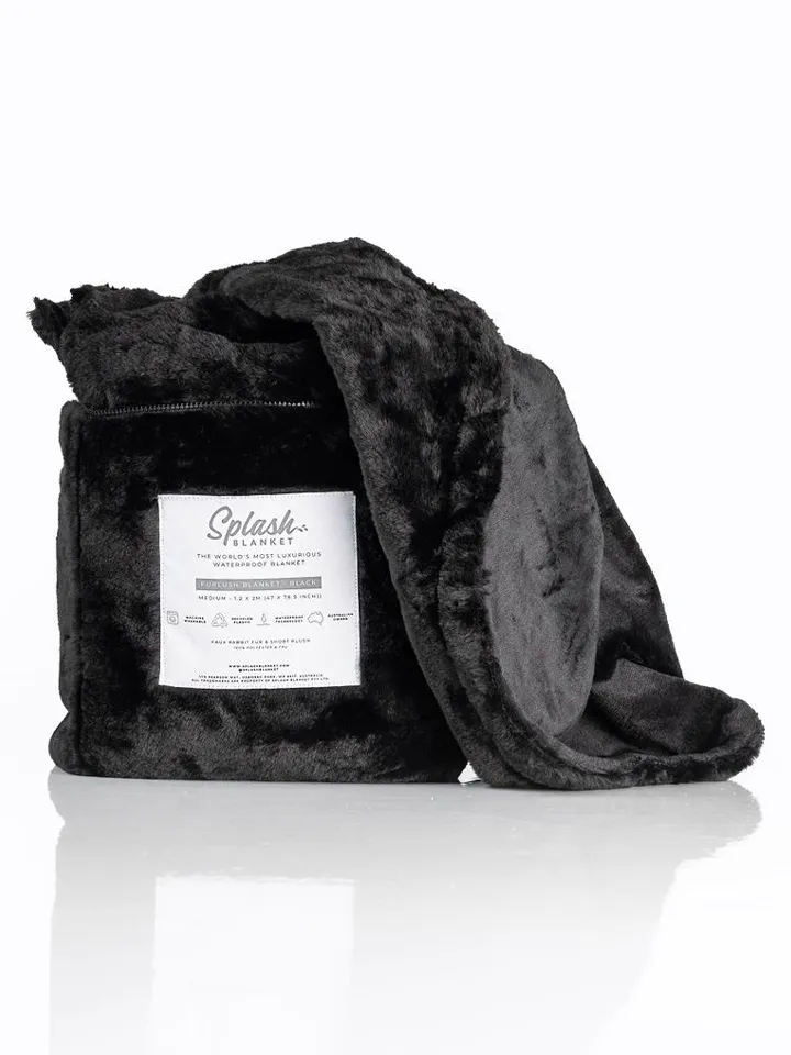 Splash Blanket Furlush Black On Black Medium - Sekso lakštai 1 [full]