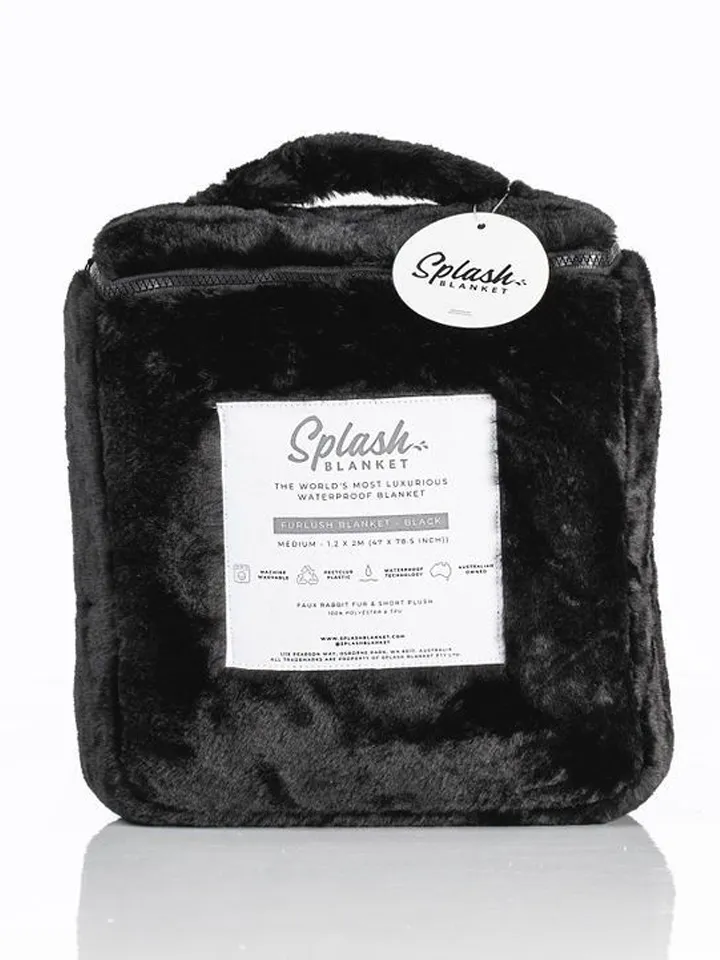 Splash Blanket Furlush Black On Black Medium - Sekso lakštai 6 [full]