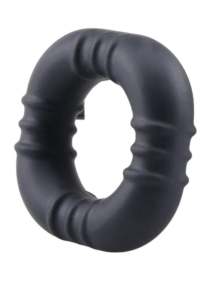 Square Fit Silicone Cock Ring Black - Gaidžio žiedas 2 [full]