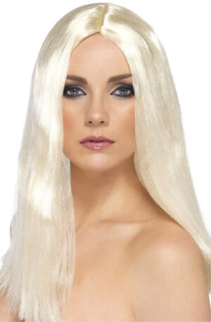 Star Style Long Straight Wig Blonde - Šviesiaplaukė perukas 1