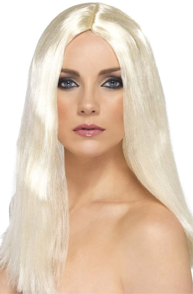 Star Style Long Straight Wig Blonde - Šviesiaplaukė perukas 3