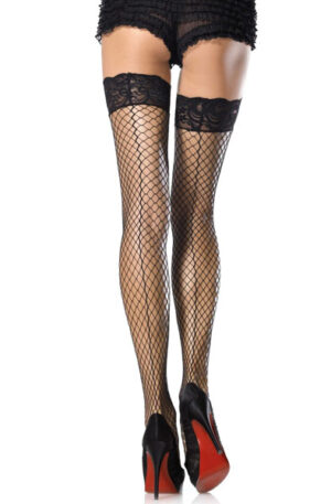 Stay Up Lace Top Thigh Highs Black - Kojinės 1