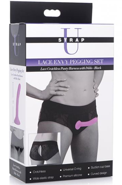 Strap U Envy Strap-on Harness With Dildo Black - Diržu su diržais 2