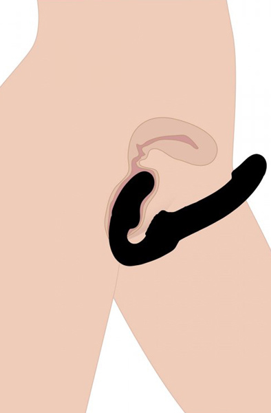 Strap U Revolver Strapless Strap On G-Spot Dildo - Dirželis 2