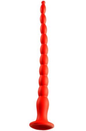 Stretch Worm Long Dildo Red 43cm - Ypač ilgas analinis dildo 1