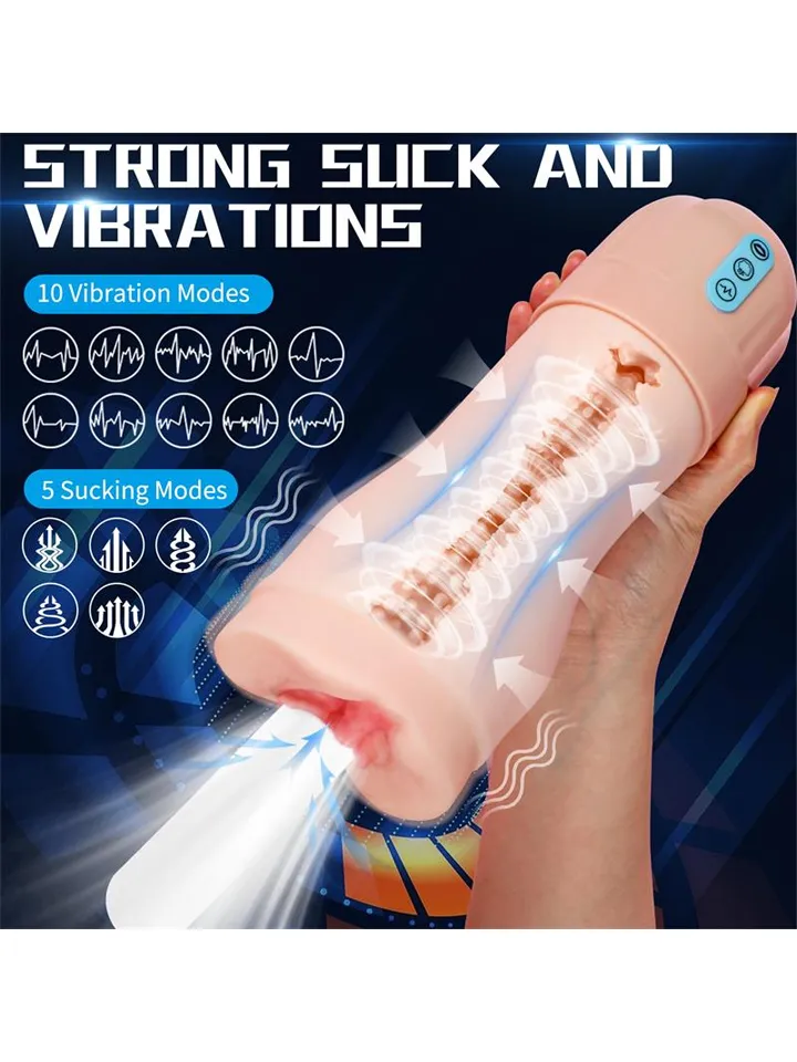 Suctroker Masturbator With Vibration & Sucking - Vibruojantis masturbatorius 2 [full]
