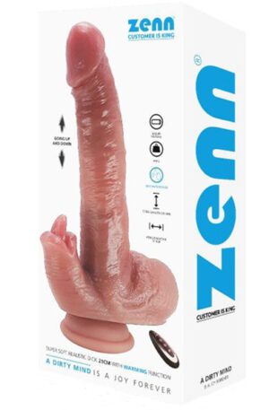 Super Soft Dildo With Warming Function 21 cm - Vibruojantis dildo 1