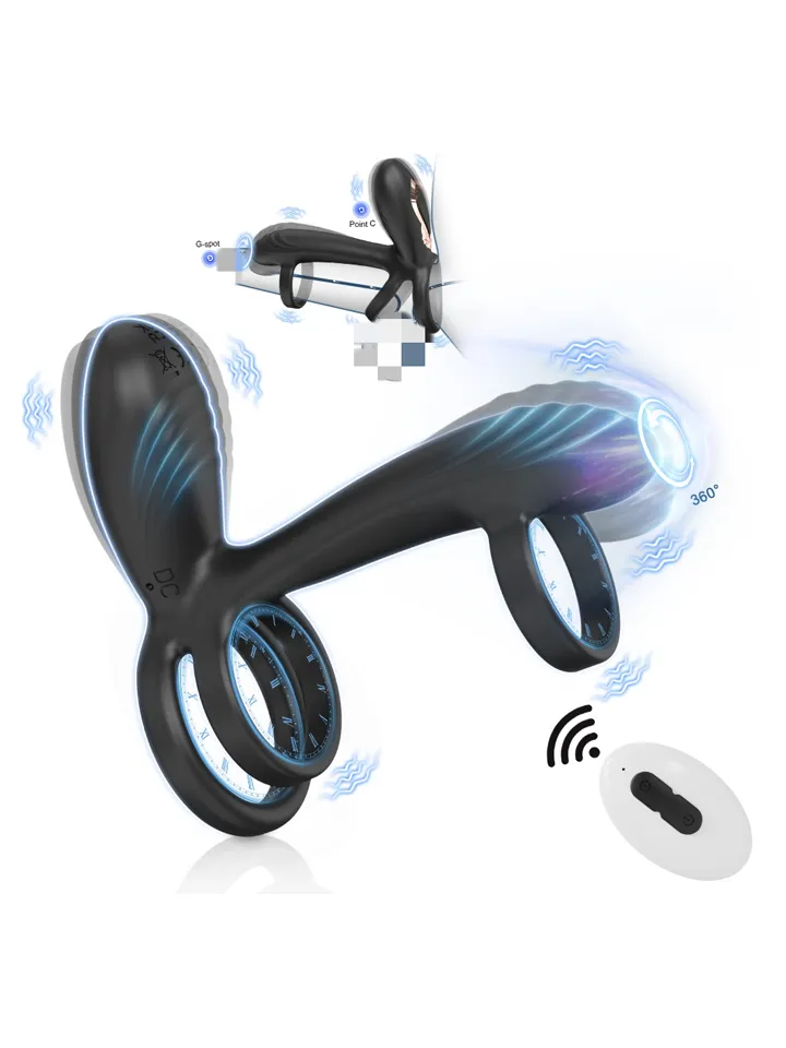 Swinging & Vibrating Cock Ring - Vibruojantis gaidžio žiedas 2 [full]