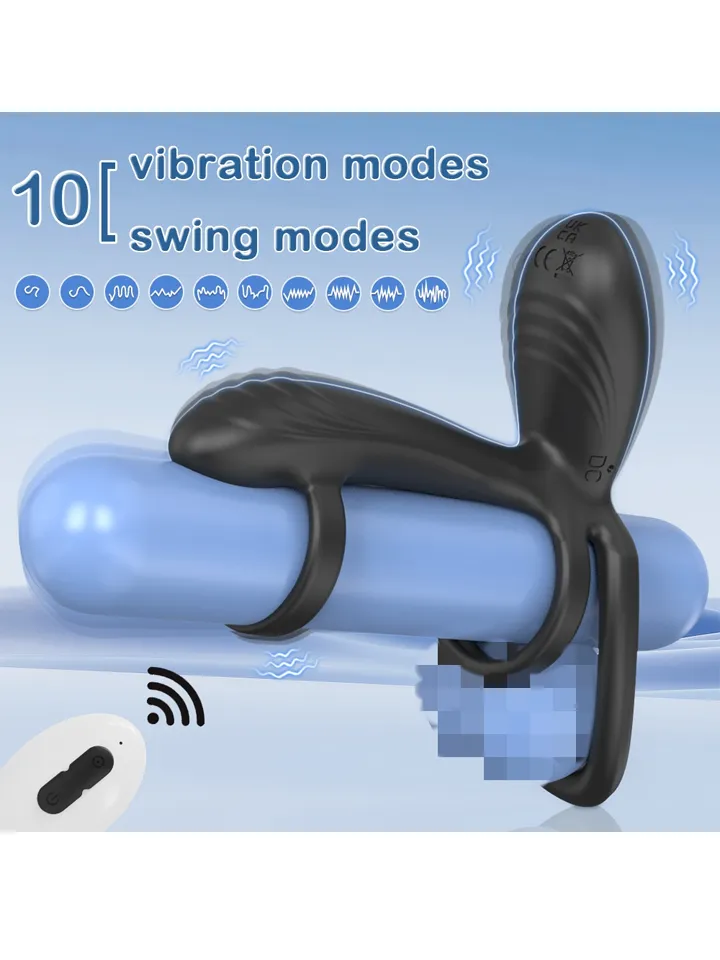 Swinging & Vibrating Cock Ring - Vibruojantis gaidžio žiedas 3 [full]