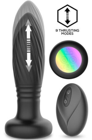 Tainy Thrusting Led Lighted Anal Plug With Remote - Vibruojantis analinis kištukas 1