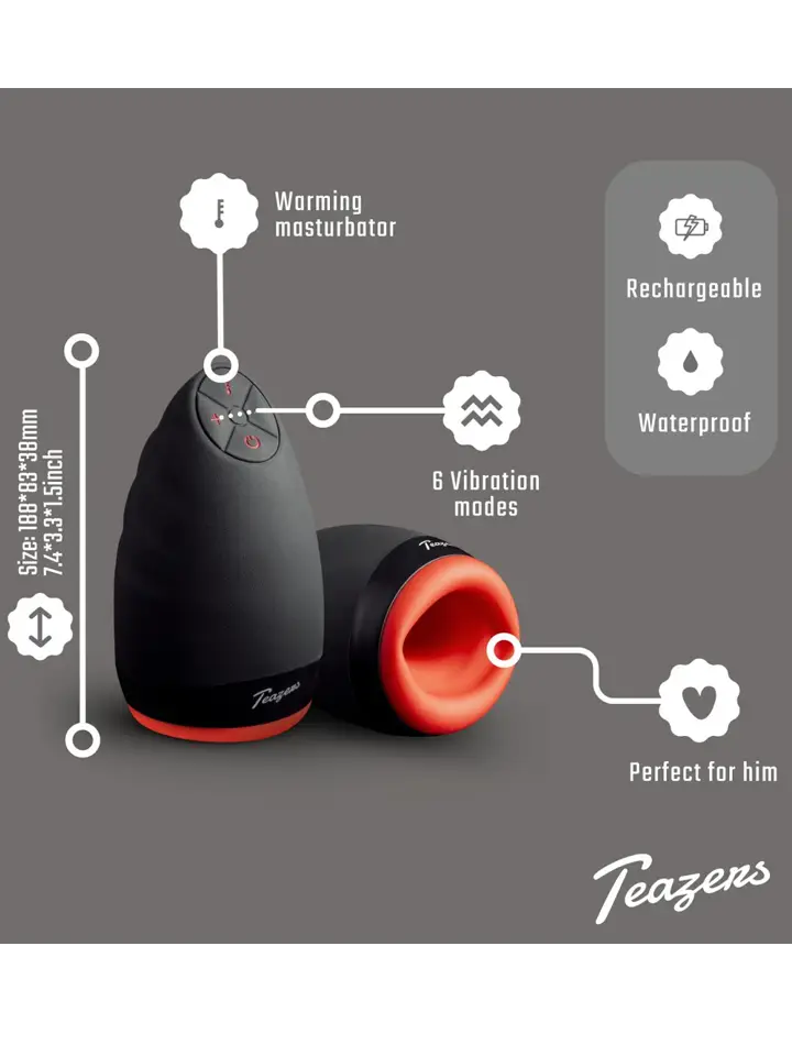 Teazers Heat & Vibration Masturbator - Vibruojantis masturbatorius 2 [full]
