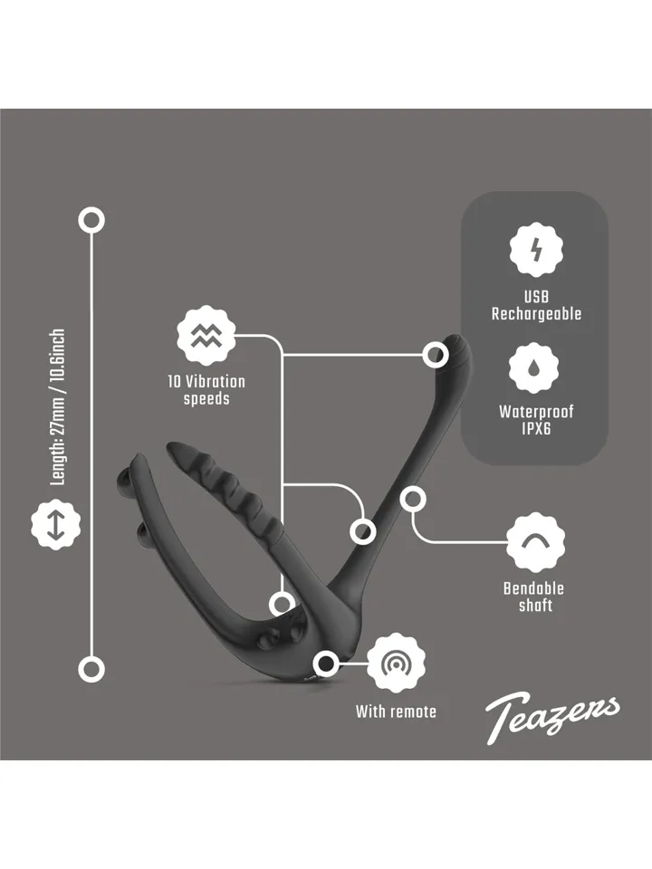 Teazers Triple Prostate Vibrator With Remote - Prostatos stimuliatorius 2 [full]