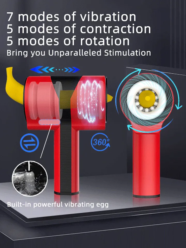 Teles Scoop Automatic Masturbator Twist & Turn Red - Automatinis masturbatorius 2 [full]